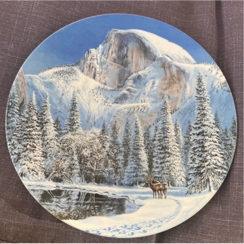 Nature's Legacy Series Plate "Blue Snow at Half Dome" By W.S. George.  1990
